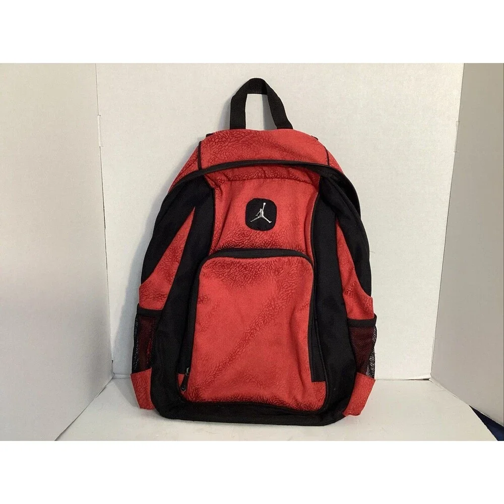 Jordan retro backpack iconic elephant print red/black jumpman logo 17”x14”x4.5”